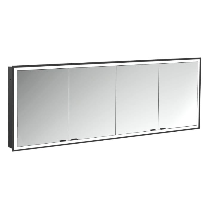Emco prime Facelift LED-Lichtspiegelschrank 200 cm, 4 Türen, Unterputzmodell