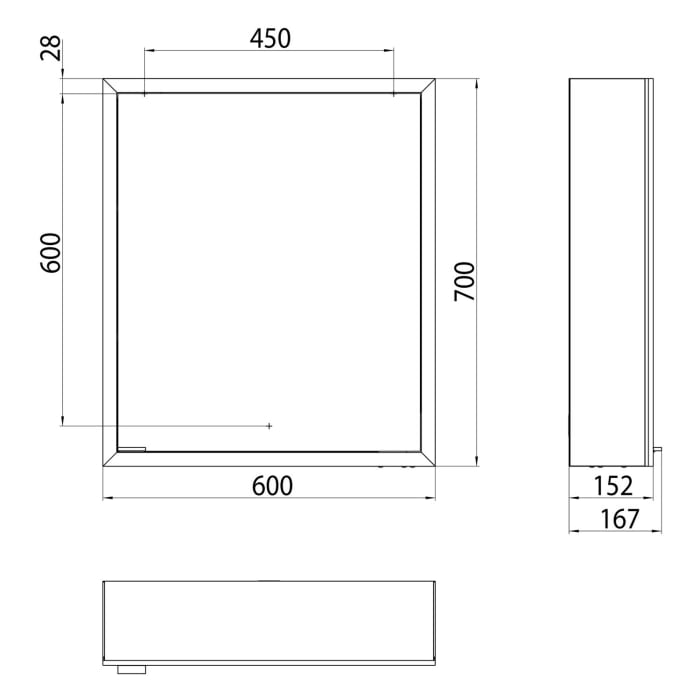 Emco prime Facelift LED-Lichtspiegelschrank 60 cm, 1 Tür, Aufputzmodell