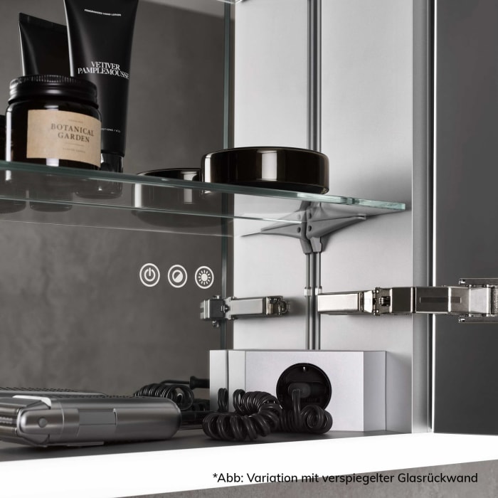 Emco prime Facelift LED-Lichtspiegelschrank 130 cm, 2 Türen, Aufputzmodell