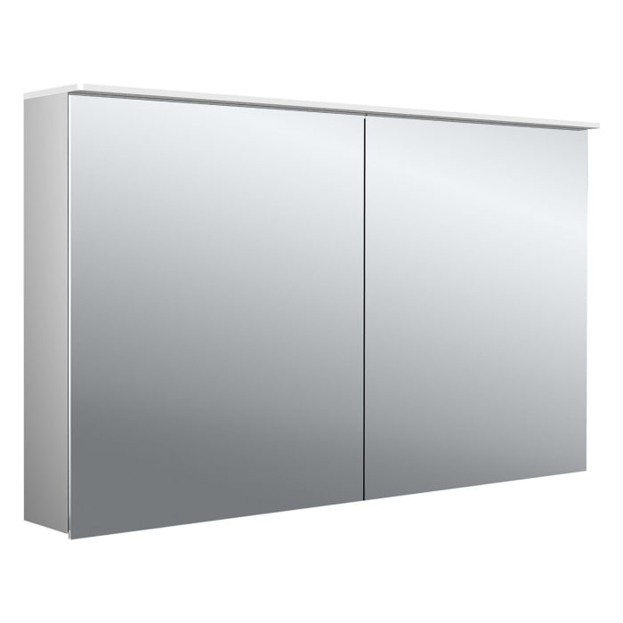 Emco pure 2 Design LED-Lichtspiegelschrank 120 cm, mit Lichtsegel, 2 Türen