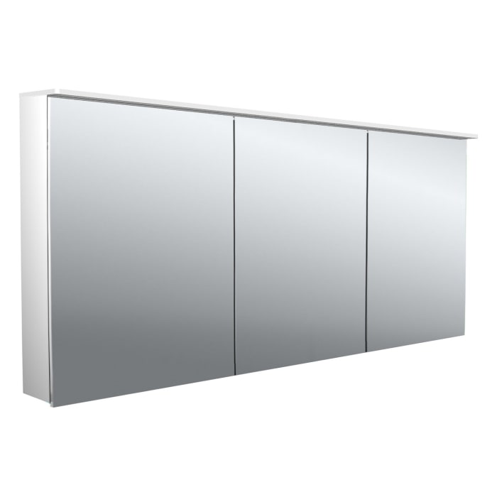 Emco pure 2 Design LED-Lichtspiegelschrank 160 cm, mit Lichtsegel, 3 Türen