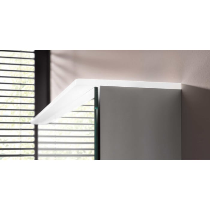 Emco pure 2 Design LED-Lichtspiegelschrank 120 cm, mit Lichtsegel, 2 Türen