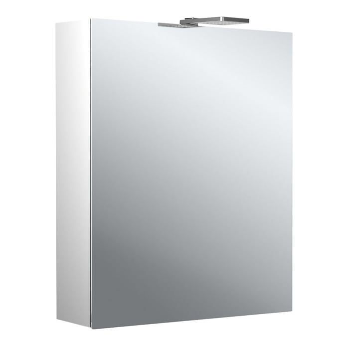 Emco pure 2 Style LED-Lichtspiegelschrank 60 cm, mit LED-Aufsatzleuchte, 1 Tür