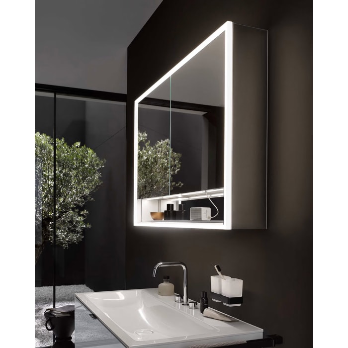 Emco loft Einbaurahmen für Unterputz LED-Lichtspiegelschrank 140 cm