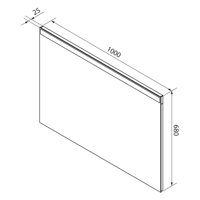 Fackelmann B.brillant LED-Spiegelelement 100 x 68 cm