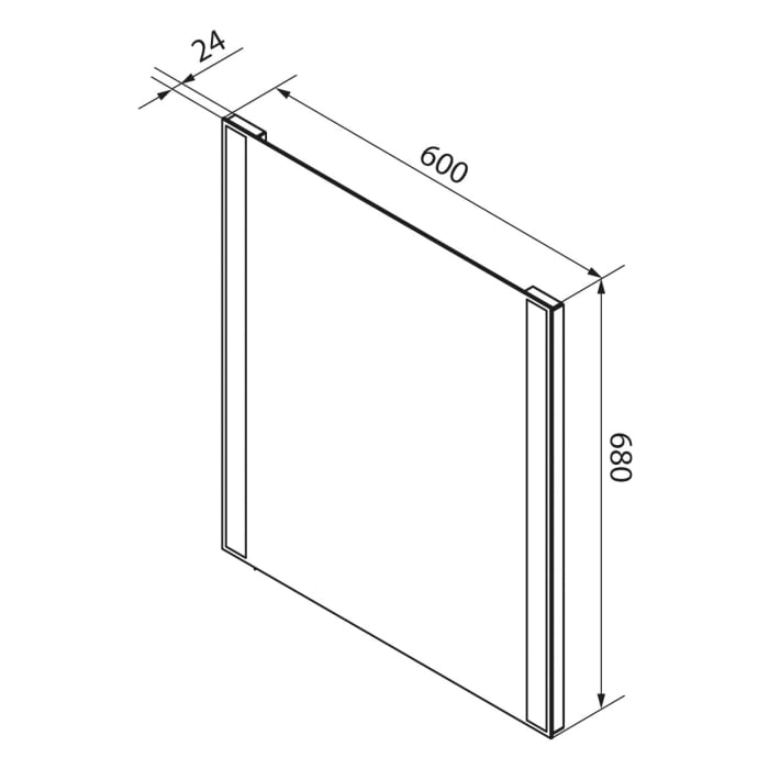 Fackelmann B.brillant LED-Spiegelelement 60 x 68 cm