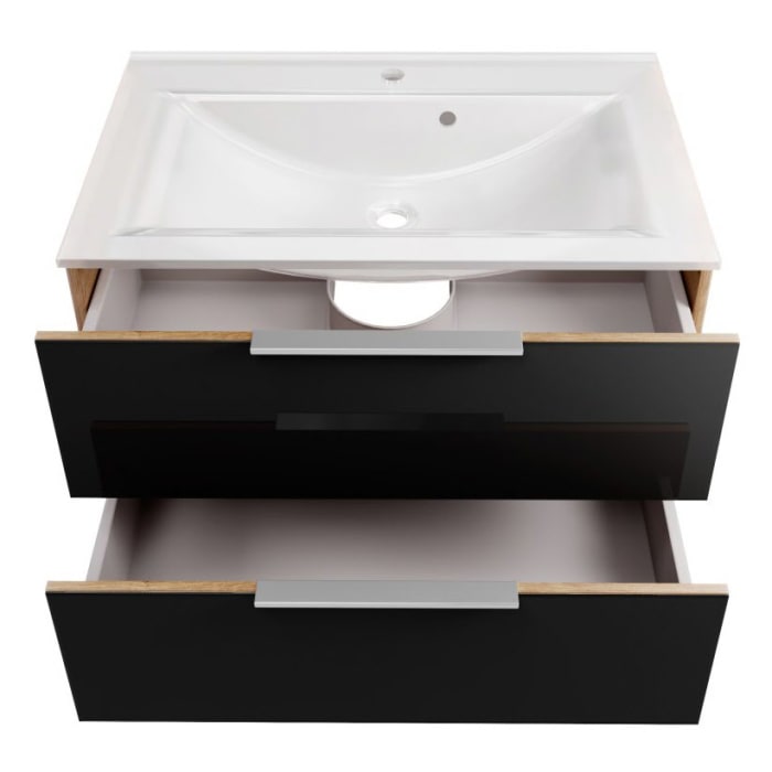 Fackelmann B.brillant Waschplatz-Set mit Glaswaschtisch 80 cm