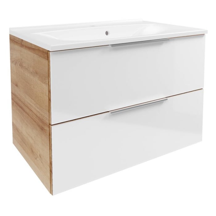 Fackelmann B.brillant Waschplatz-Set mit Gussmarmor-Waschtisch 80,1 cm