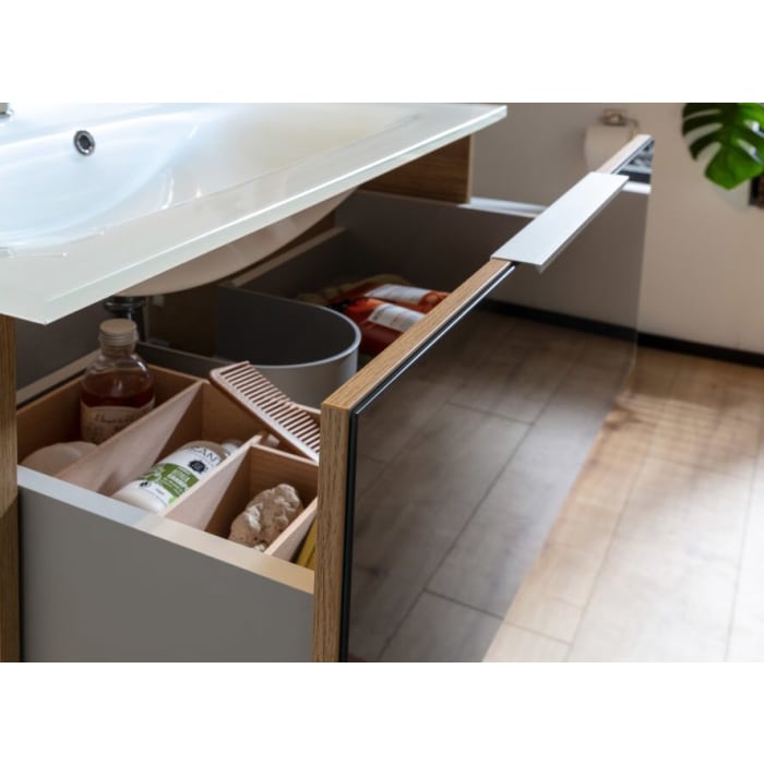 Fackelmann B.brillant Waschplatz-Set mit Gussmarmor-Waschtisch 80,1 cm