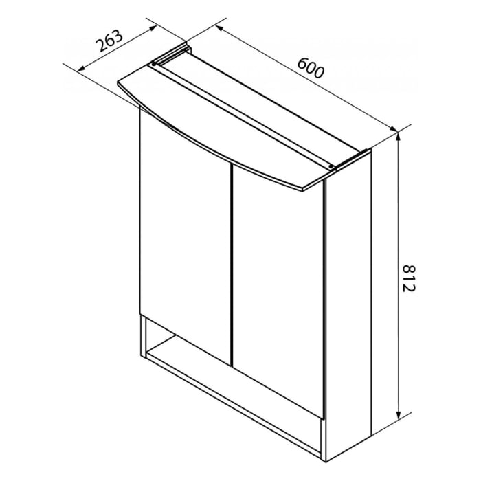 Fackelmann B.style LED-Spiegelschrank 60 x 81,2 cm