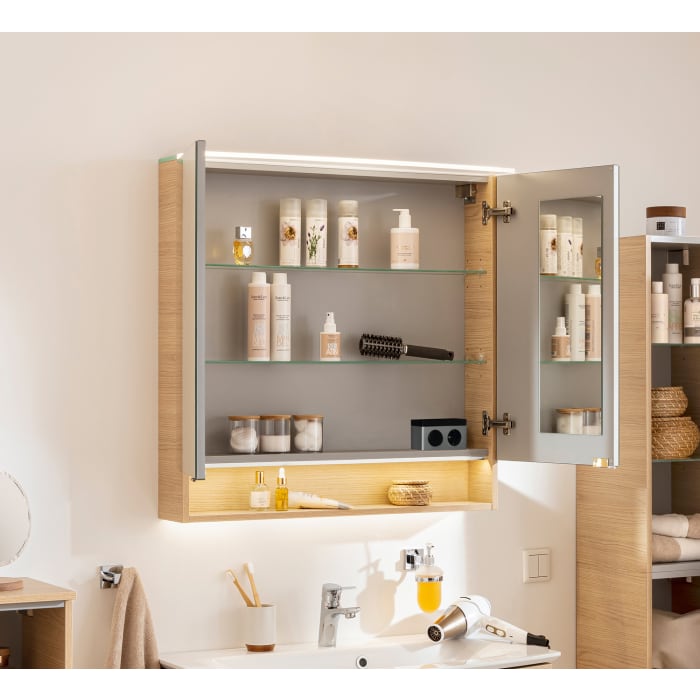 Fackelmann B.style LED-Spiegelschrank 80 x 81,2 cm