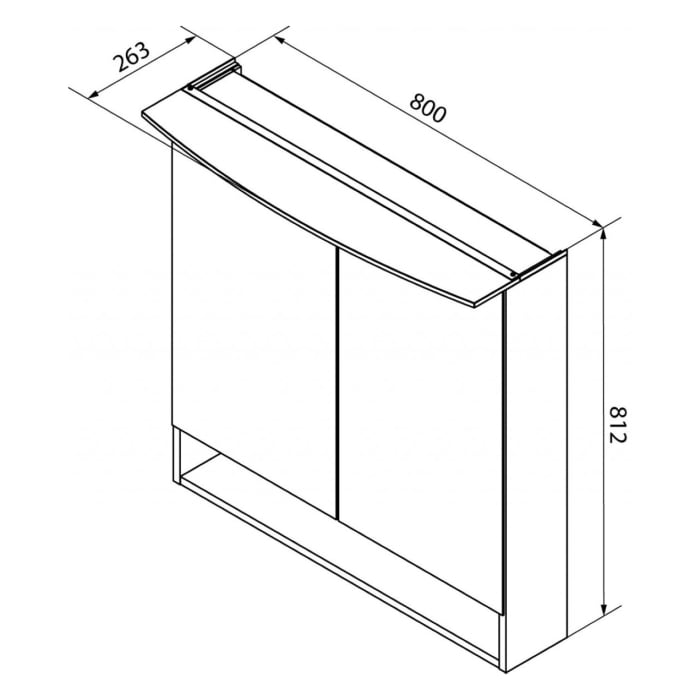 Fackelmann B.style LED-Spiegelschrank 80 x 81,2 cm