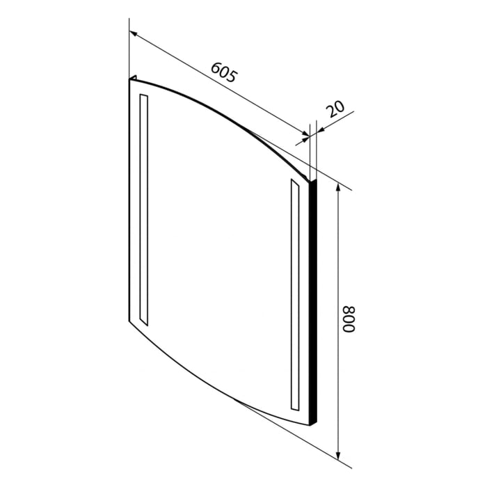 Fackelmann B.style LED Badspiegel in den Maßen 60,5 x 80 cm mit moderner Beleuchtung