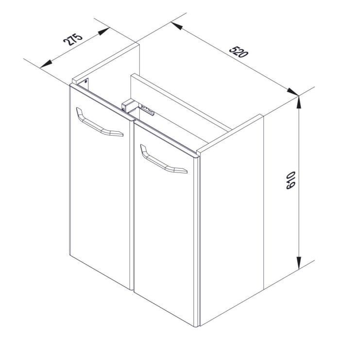 Fackelmann MILANO Mini-Waschtischunterschrank