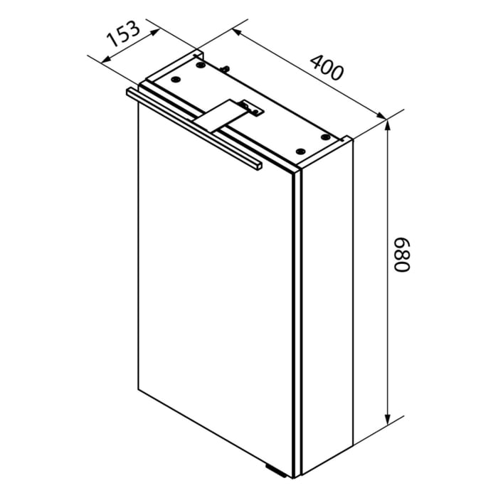 Fackelmann SBC LED Spiegelschrank 40 cm, Türanschlag links