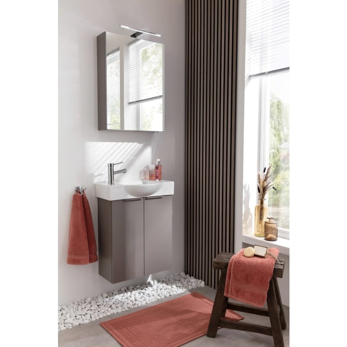 Fackelmann SBC LED Spiegelschrank 50 cm, Türanschlag links