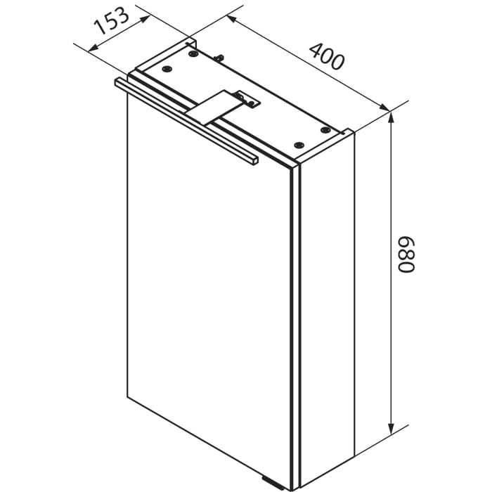 Fackelmann SBC LED Spiegelschrank 40 cm, Türanschlag rechts