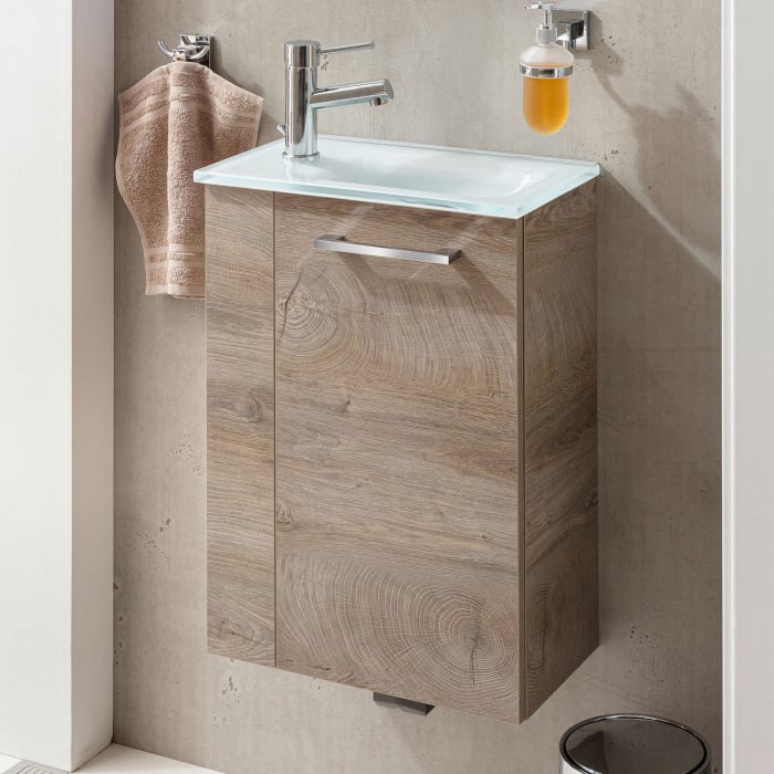 Fackelmann SBC Waschtischunterschrank 44 cm mit 1 Tür, Anschlag rechts