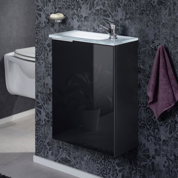 Fackelmann SBC Waschtischunterschrank 44 cm mit 1 Tür, Anschlag rechts