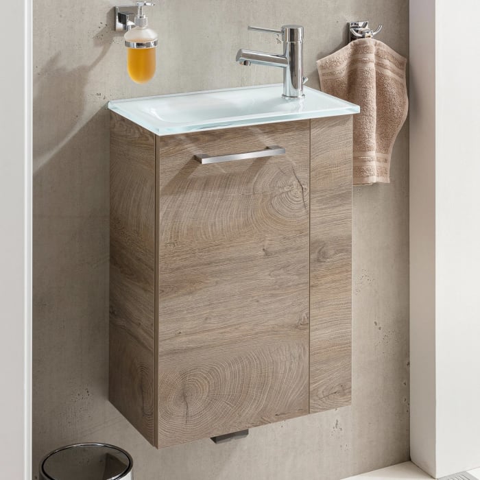 Fackelmann SBC Waschtischunterschrank 44 cm mit 1 Tür, Anschlag links