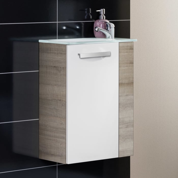 Fackelmann SBC Waschtischunterschrank 44 cm mit 1 Tür, Anschlag links