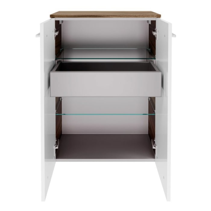 Fackelmann VERONA Doppel-Midischrank mit Innenschublade 60,2 cm