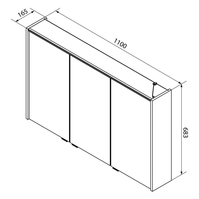 Fackelmann VERONA LED-Spiegelschrank 110 x 68,3 cm