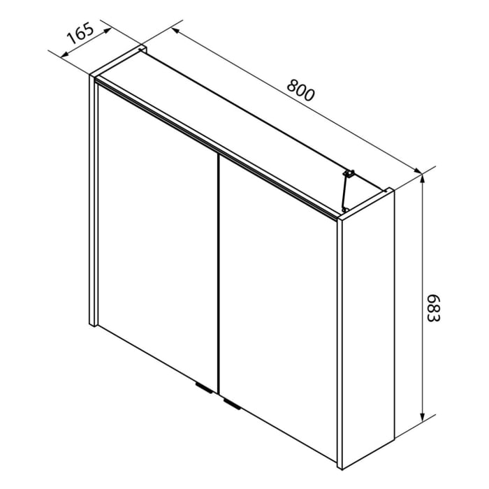 Fackelmann VERONA LED-Spiegelschrank 80 x 68,3 cm