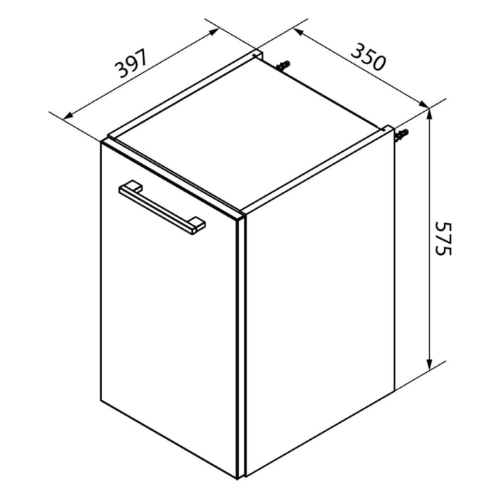 Fackelmann VERONA Waschtischunterbauschrank rechts 35 cm