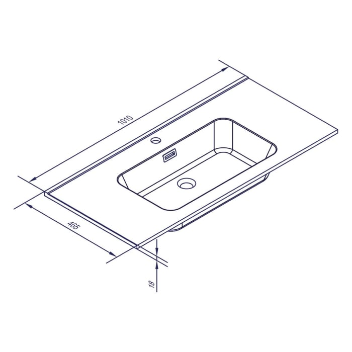 Fackelmann VITA Gusswaschtisch 101 cm