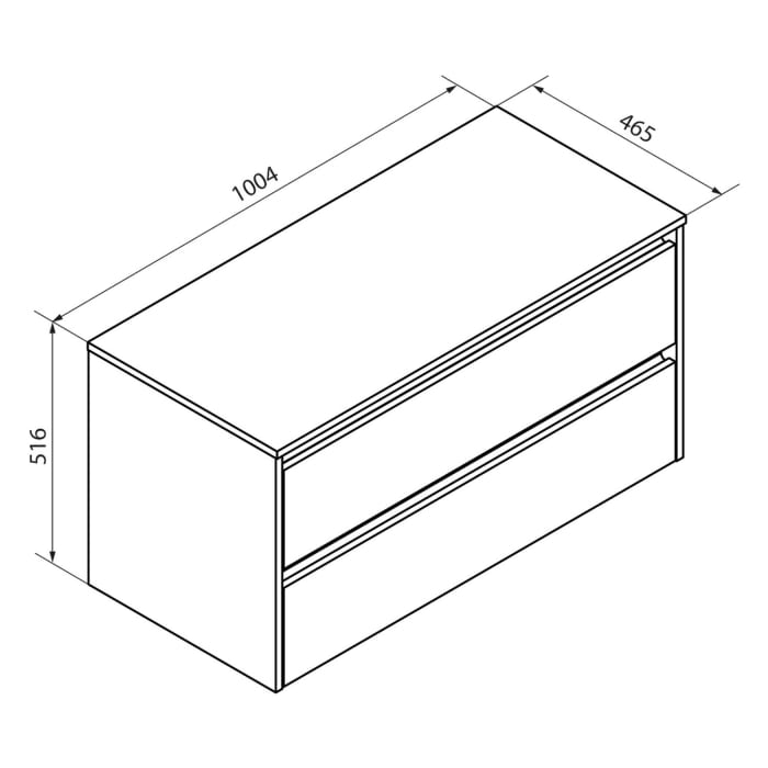Fackelmann VITA Waschtischunterschrank mit Abdeckplatte 100,4 cm
