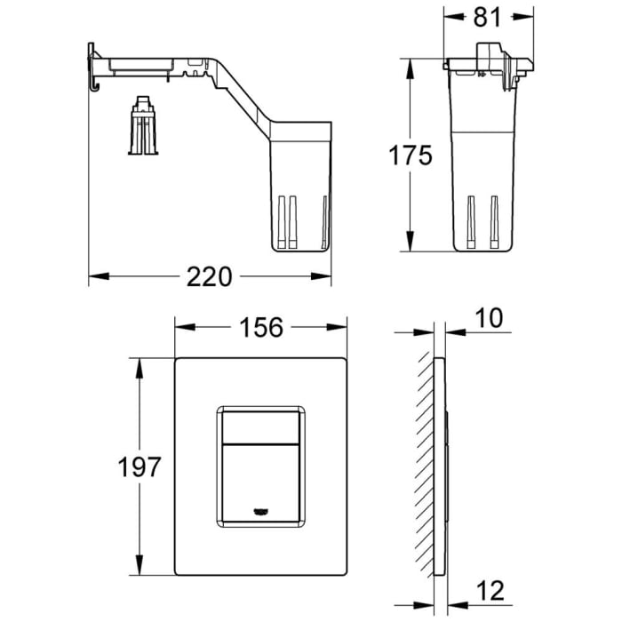 GROHE Skate Cosmopolitan Set Fresh Abdeckplatte