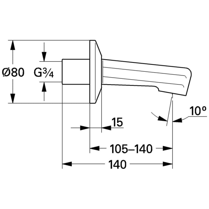 GROHE Wanneneinlauf für Wandmontage