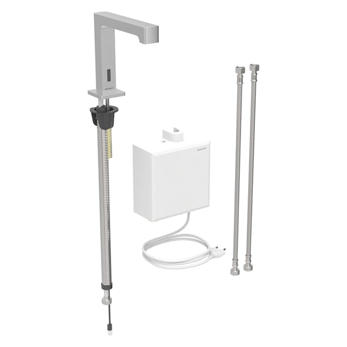 Geberit Brenta Waschtischarmatur Standmontage, Netzbetrieb, mit AP-Funktionsbox