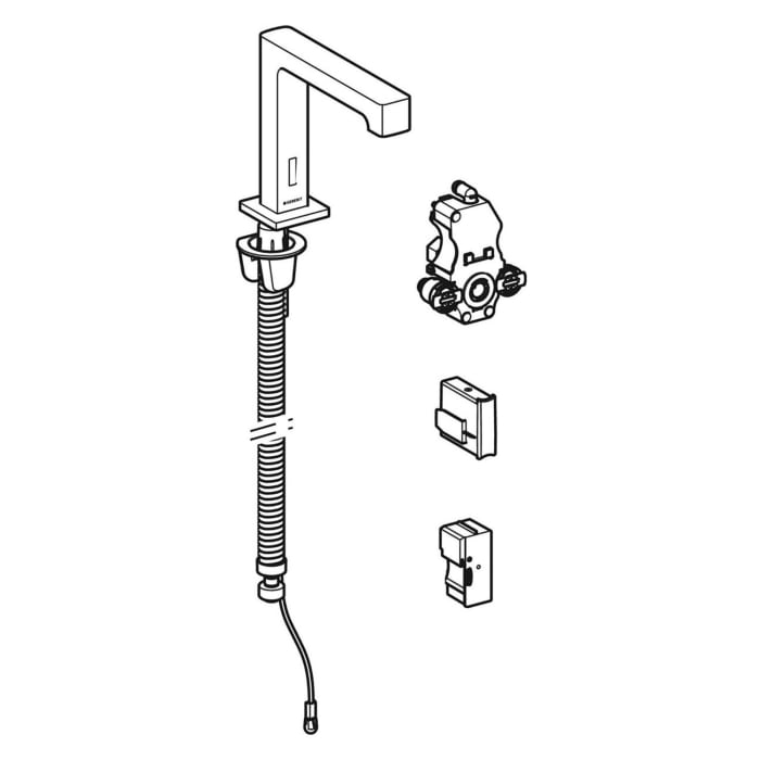 Geberit Brenta Waschtischarmatur Standmontage, Netzbetrieb, für UP-Funktionsbox