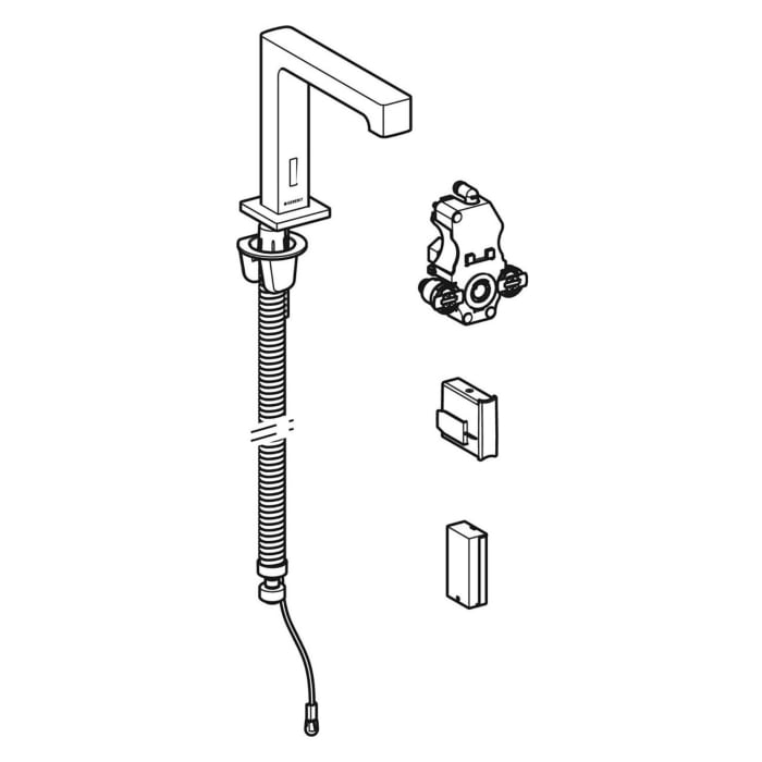 Geberit Brenta Waschtischarmatur Standmontage, Batteriebetrieb, für UP-Funktionsbox