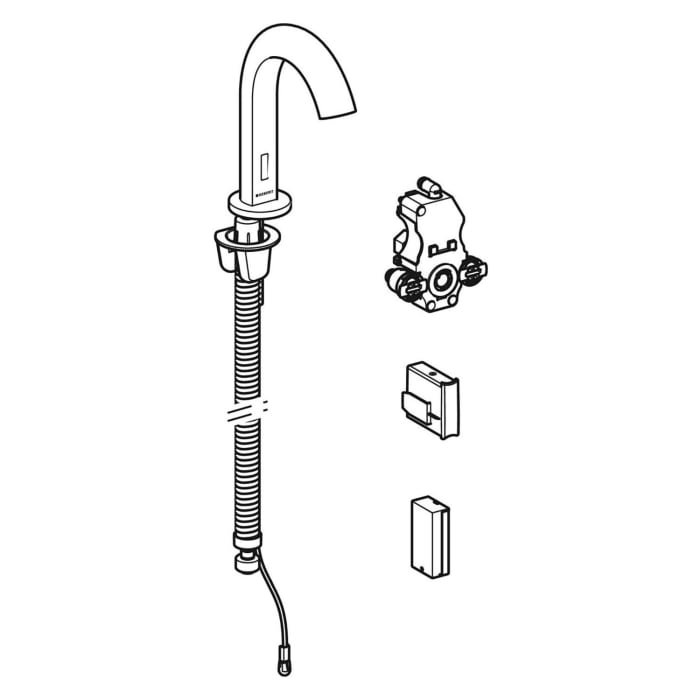 Geberit Piave Waschtischarmatur Standmontage, Batteriebetrieb, für UP-Funktionsbox