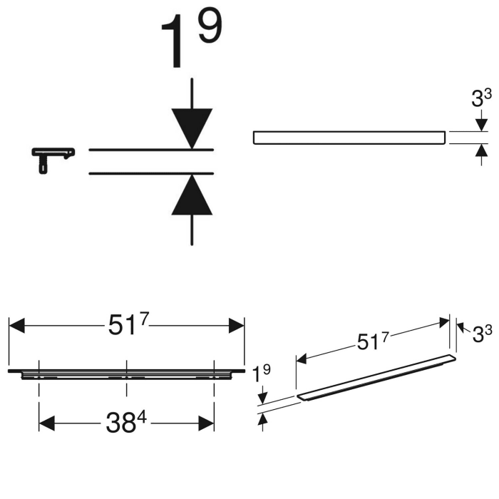 Geberit iCon Griff 51,7 cm