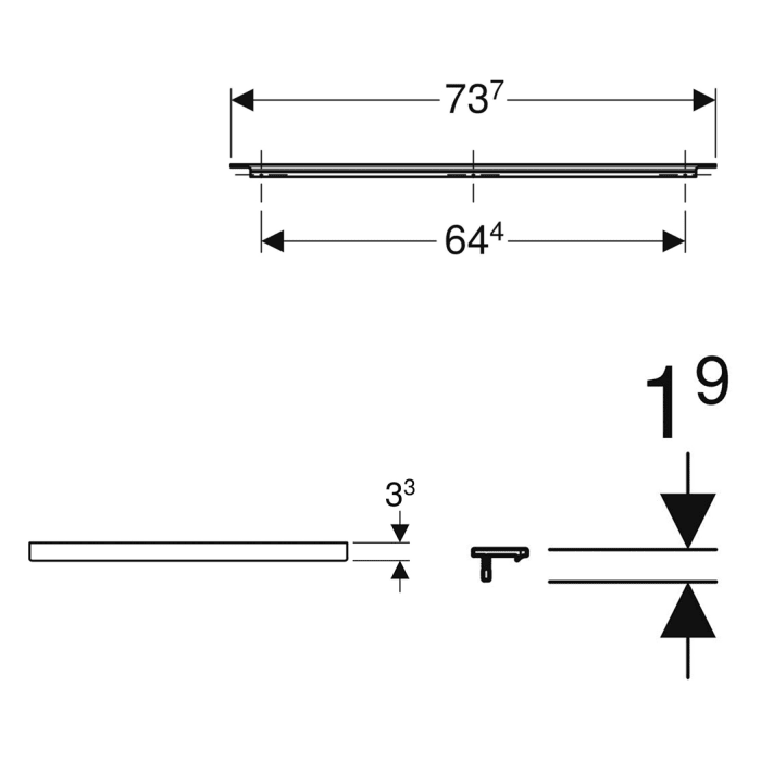 Geberit iCon Griff 73,7 cm