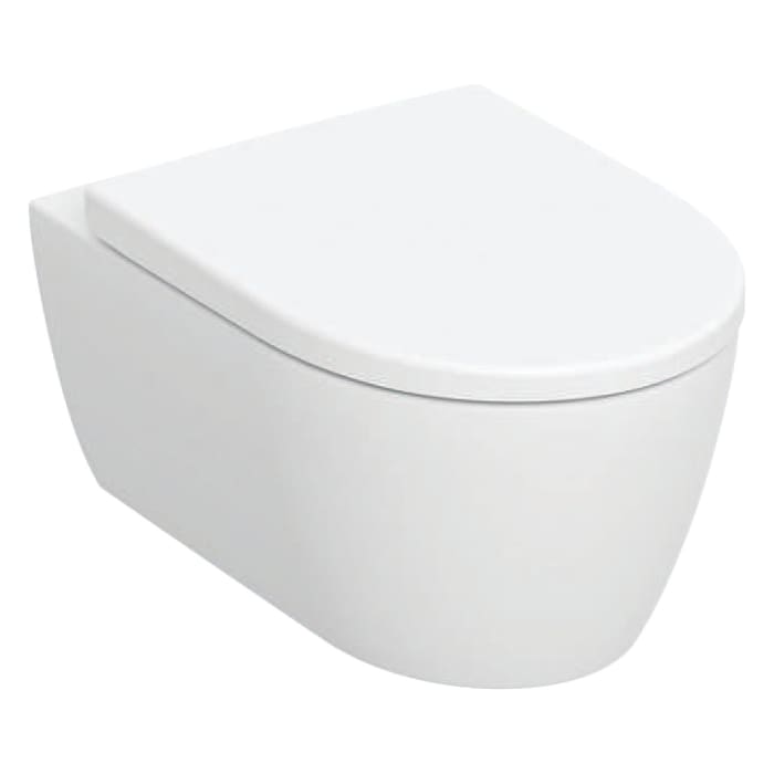 Geberit iCon Set Wand-WC Tiefspüler, geschlossene Form, Rimfree, mit WC-Sitz