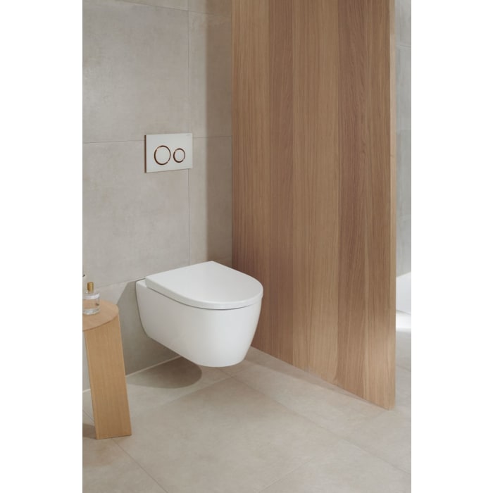 Geberit iCon Set Wand-WC Tiefspüler, geschlossene Form, Rimfree, mit WC-Sitz