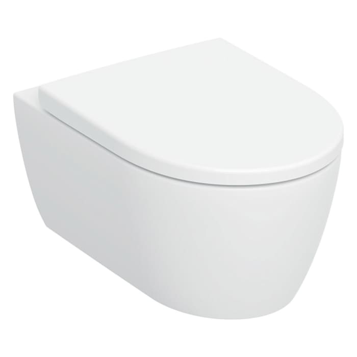 Geberit iCon Wand-WC Tiefspüler Set, geschlossene Form, TurboFlush, mit WC-Sitz