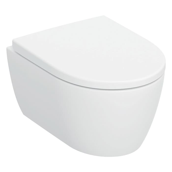 Geberit iCon Wand-WC Tiefspüler Set, verkürzte Ausladung, TurboFlush, mit WC-Sitz