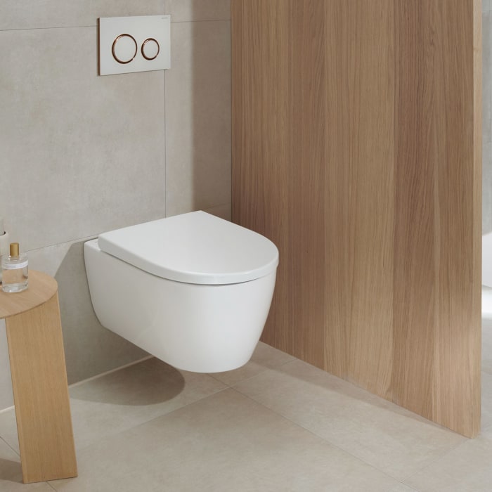 Geberit iCon Wand-WC Tiefspüler Set, geschlossene Form, TurboFlush, mit WC-Sitz