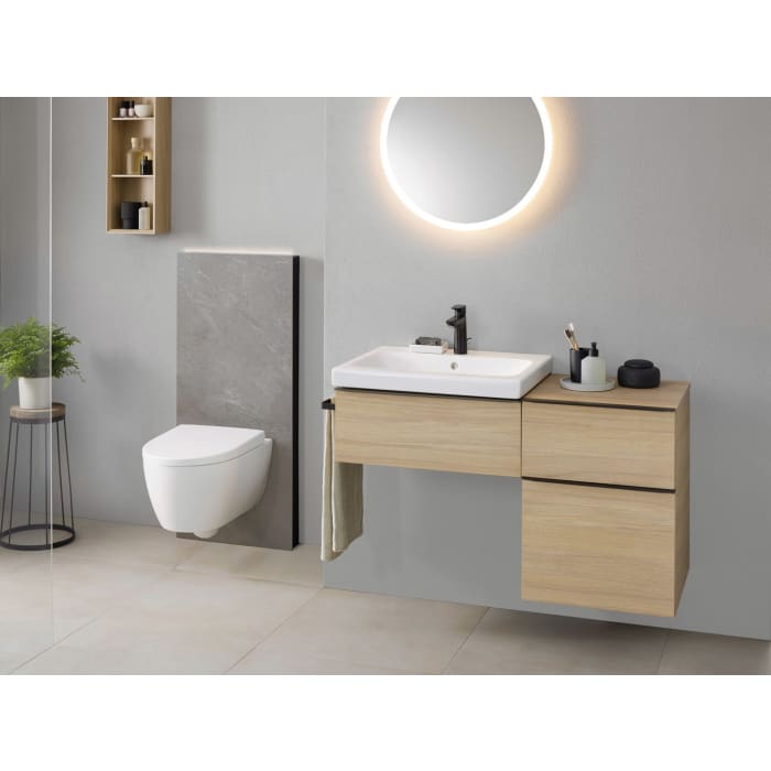 Geberit iCon Wand-WC Tiefspüler Set, geschlossene Form, TurboFlush, mit WC-Sitz