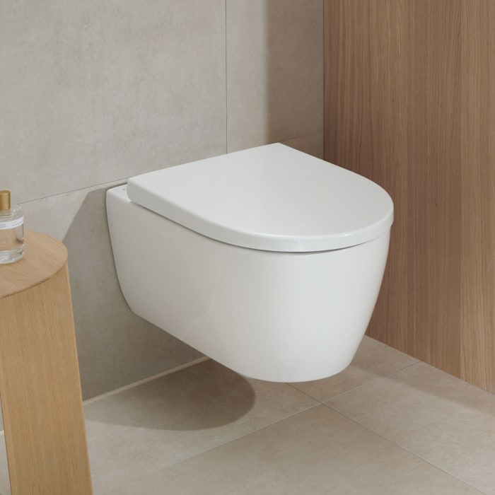 Geberit iCon Wand-WC Tiefspüler Set, geschlossene Form, TurboFlush, mit WC-Sitz