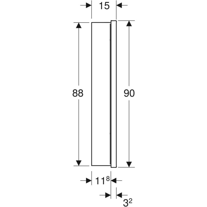 Geberit ONE Spiegelschrank, ComfortLight, 2 Türen, UP-Montage, 105 cm
