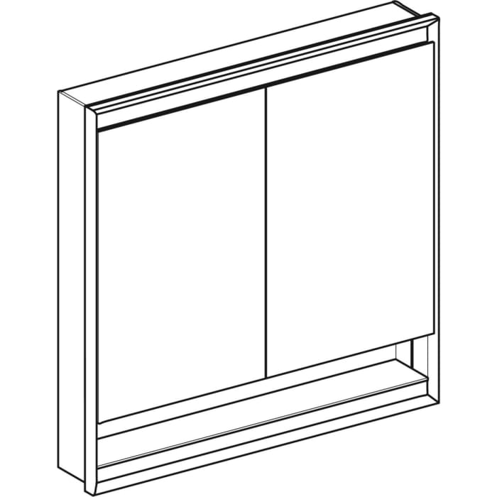 Geberit ONE Spiegelschrank mit Nische, ComfortLight, 2 Türen, UP-Montage, 75 cm