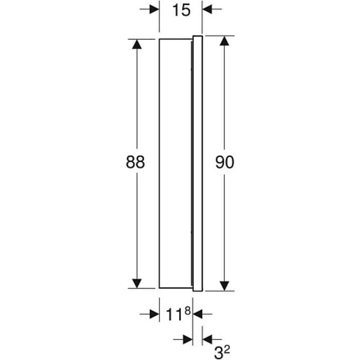 Geberit ONE Spiegelschrank, ComfortLight, 2 Türen, UP-Montage, 75 cm
