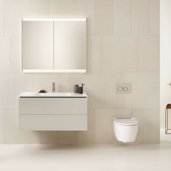 Geberit ONE Spiegelschrank, ComfortLight, 2 Türen, AP-Montage, 105 cm